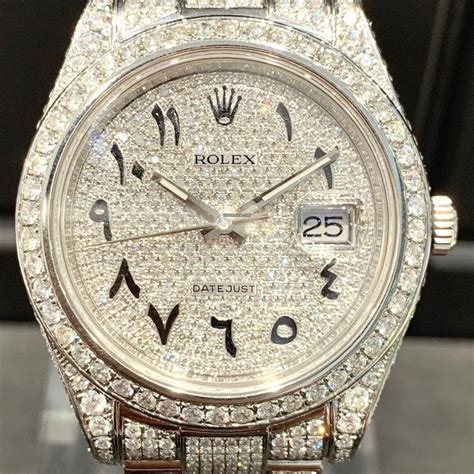 rolex arabic dial pink|arabic dial Rolex iced out.